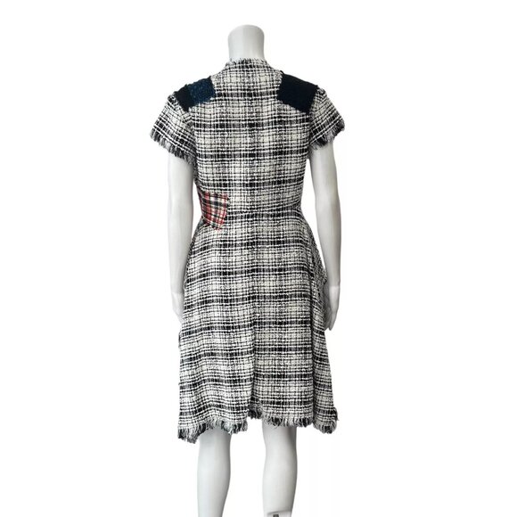 855 Sonia Rykiel Multi-Color Tweed Dress size 8/FR 40 Faux 2 Piece Sheath - Picture 6 of 11